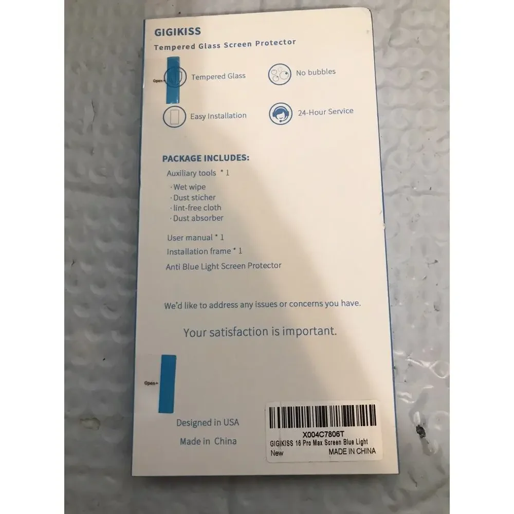 iPhone 16 Plus Blue Light Screen Protector,HD Tempered Glass Anti Blue Light6.7